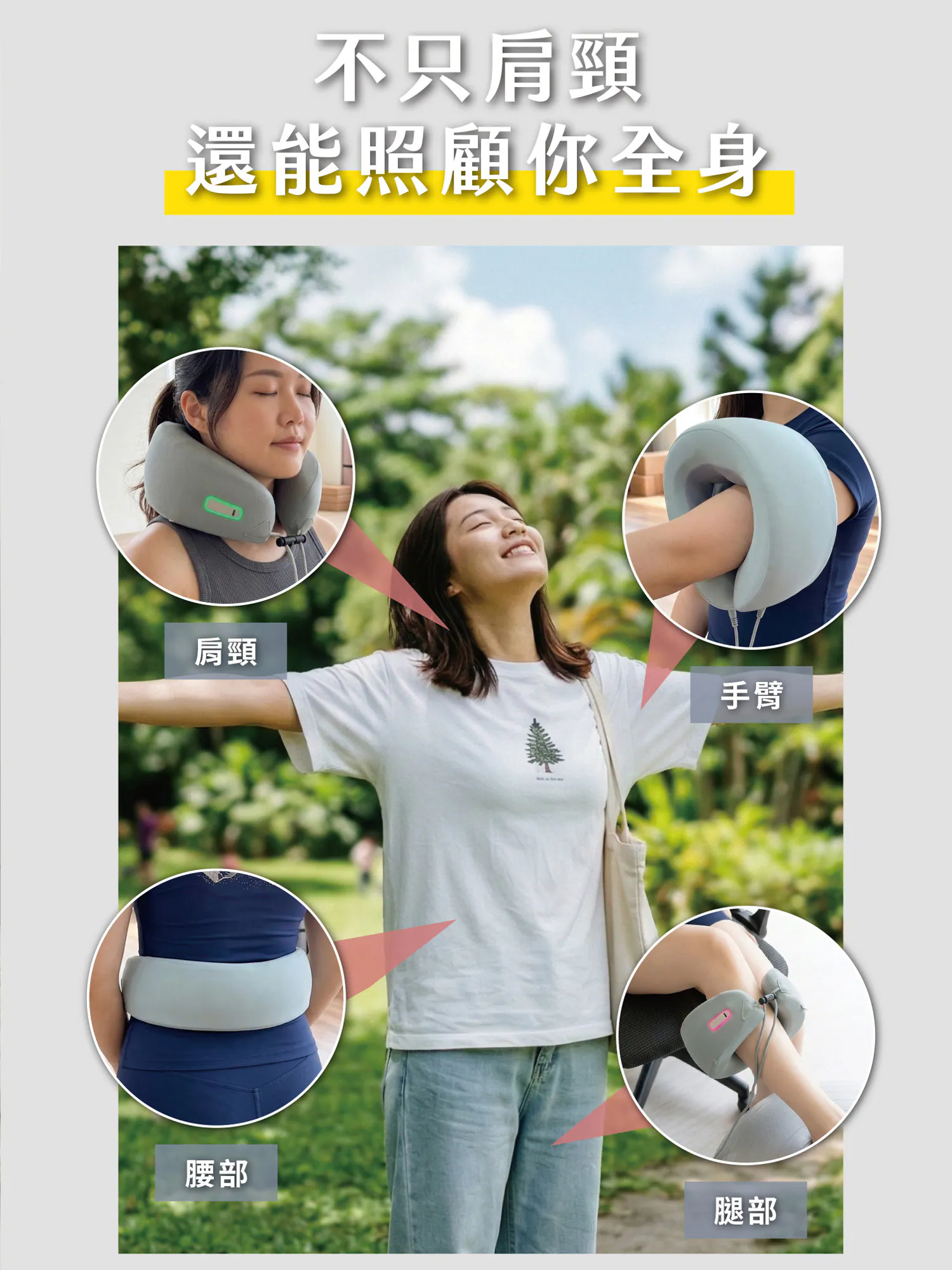 Warm Hands Portable Neck Pillow | Your Personal Massage Master! A 40°C Warm and Soothing Neck Pillow with Deep Hand-like Massage. - Image 5