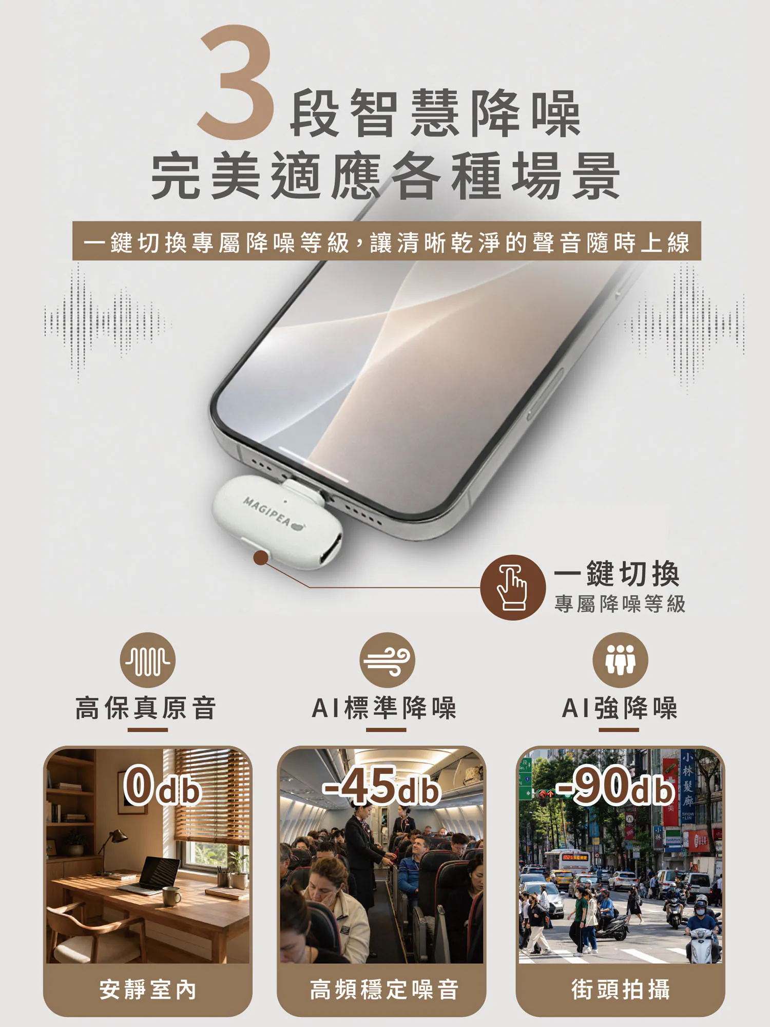 迷你AI降噪磁吸未來麥克風|世界最迷你麥克風!5.5g無痕磁吸,AI降噪雙人收音神器 - 图片 3